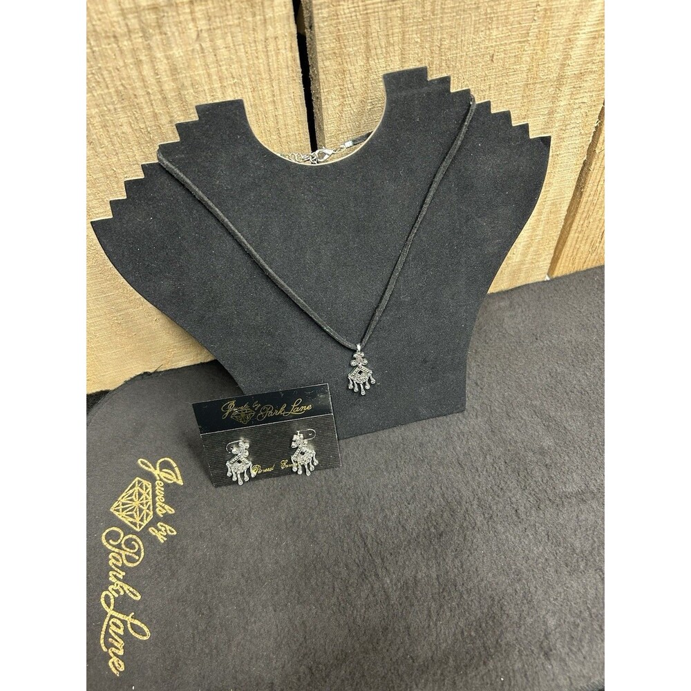 Park Lane REMINISCENT Necklace And Pierced Earrings Genuine Marcasite StonesJ222